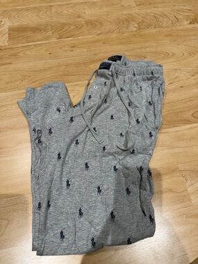 Polo by Ralph Lauren Heather Gray Allover Logo pajama bottoms